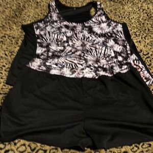 B sport shorts and tank top